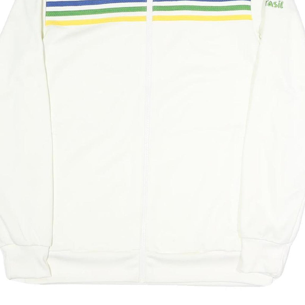 ADIDAS Mens White World Cup Brasil Track Jacket M Polyester Blend Jersey Long