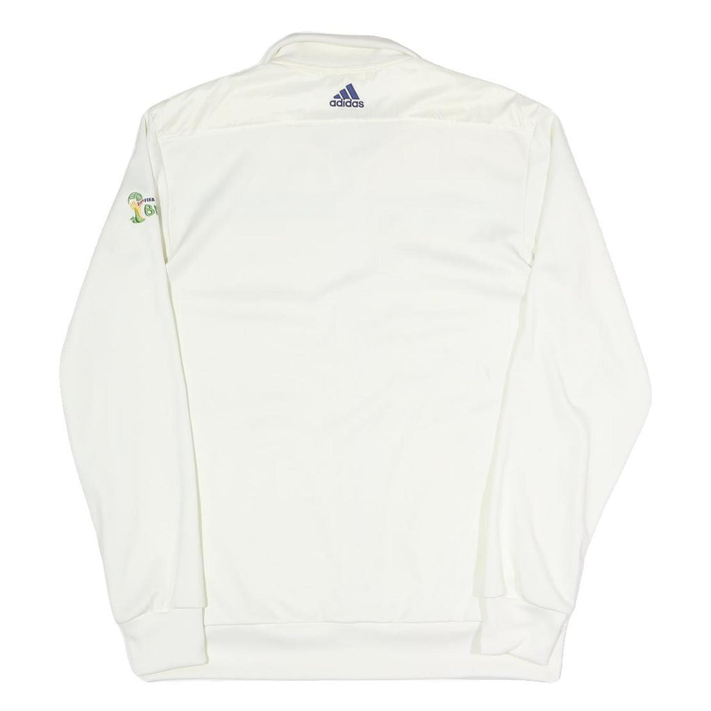 ADIDAS Mens White World Cup Brasil Track Jacket M Polyester Blend Jersey Long