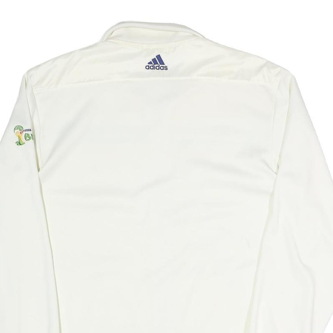 ADIDAS Mens White World Cup Brasil Track Jacket M Polyester Blend Jersey Long