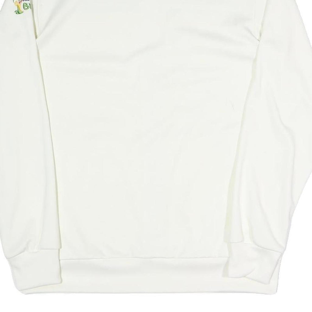 ADIDAS Mens White World Cup Brasil Track Jacket M Polyester Blend Jersey Long