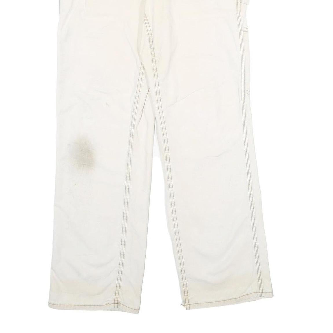 CARHARTT Womens Cotton Blend Beige Classic Straight Trousers W30 L30 Workwear