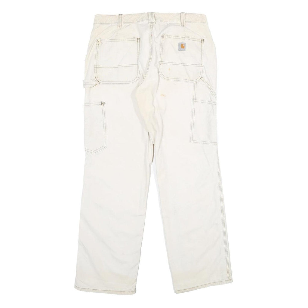 CARHARTT Womens Cotton Blend Beige Classic Straight Trousers W30 L30 Workwear