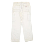 CARHARTT Womens Cotton Blend Beige Classic Straight Trousers W30 L30 Workwear