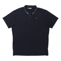 CALVIN KLEIN GOLF Mens Navy Polo Collar 2XL Cotton Blend Golf Top CK Logo