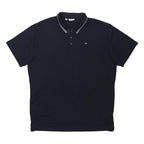 CALVIN KLEIN GOLF Mens Navy Polo Collar 2XL Cotton Blend Golf Top CK Logo