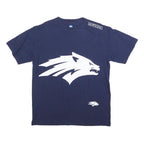 NCAA Mens Navy Blue Graphic T-Shirt L Short Sleeve Crew Neck Cotton Blend