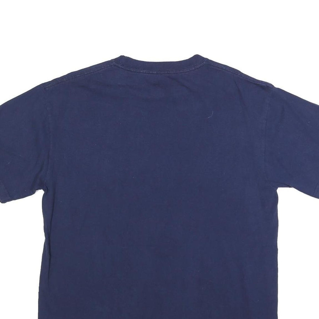 NCAA Mens Navy Blue Graphic T-Shirt L Short Sleeve Crew Neck Cotton Blend