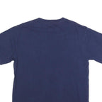 NCAA Mens Navy Blue Graphic T-Shirt L Short Sleeve Crew Neck Cotton Blend