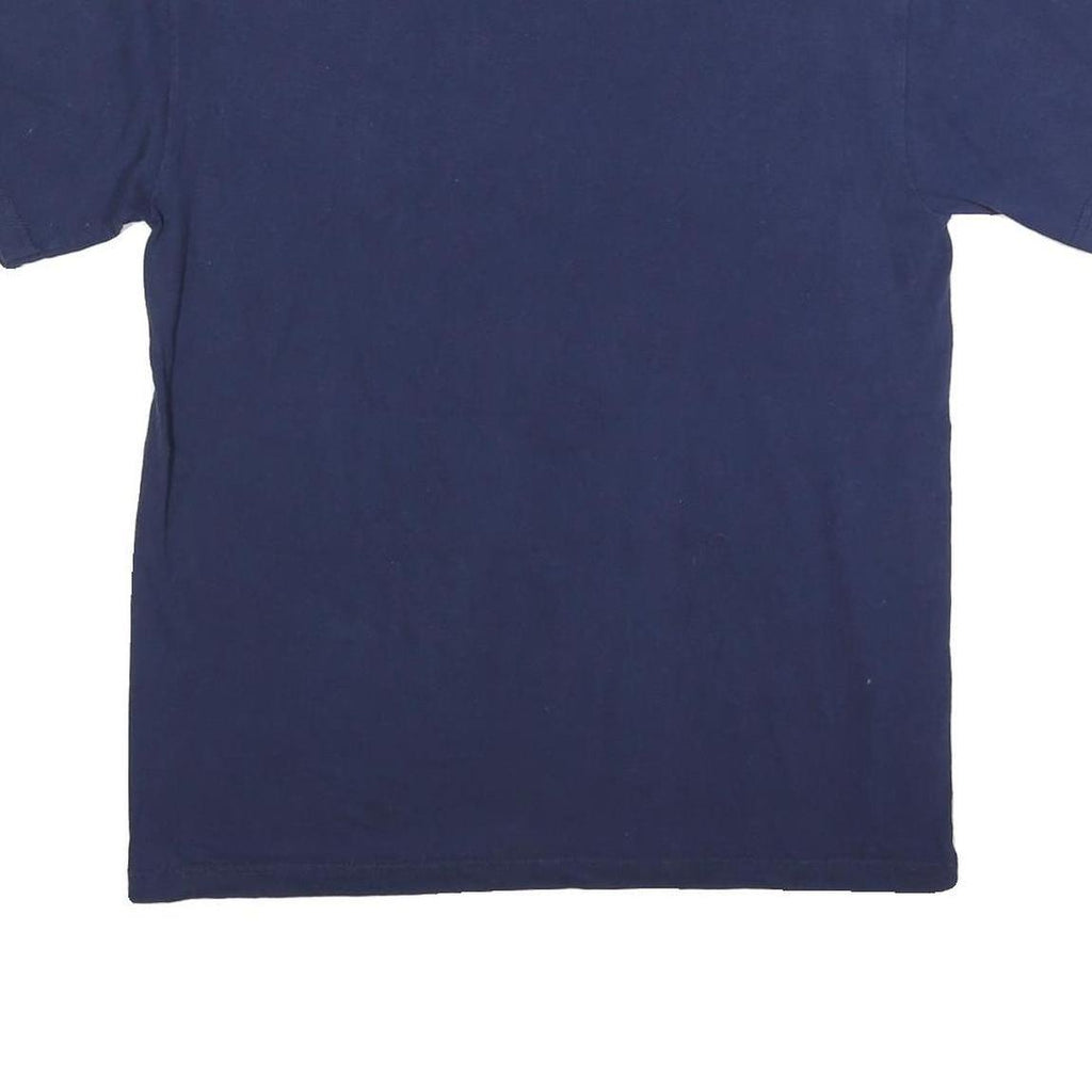 NCAA Mens Navy Blue Graphic T-Shirt L Short Sleeve Crew Neck Cotton Blend