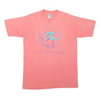 PSI Womens Pink Cotton Blend T-Shirt L Short Sleeve Crew Neck Casual Wear