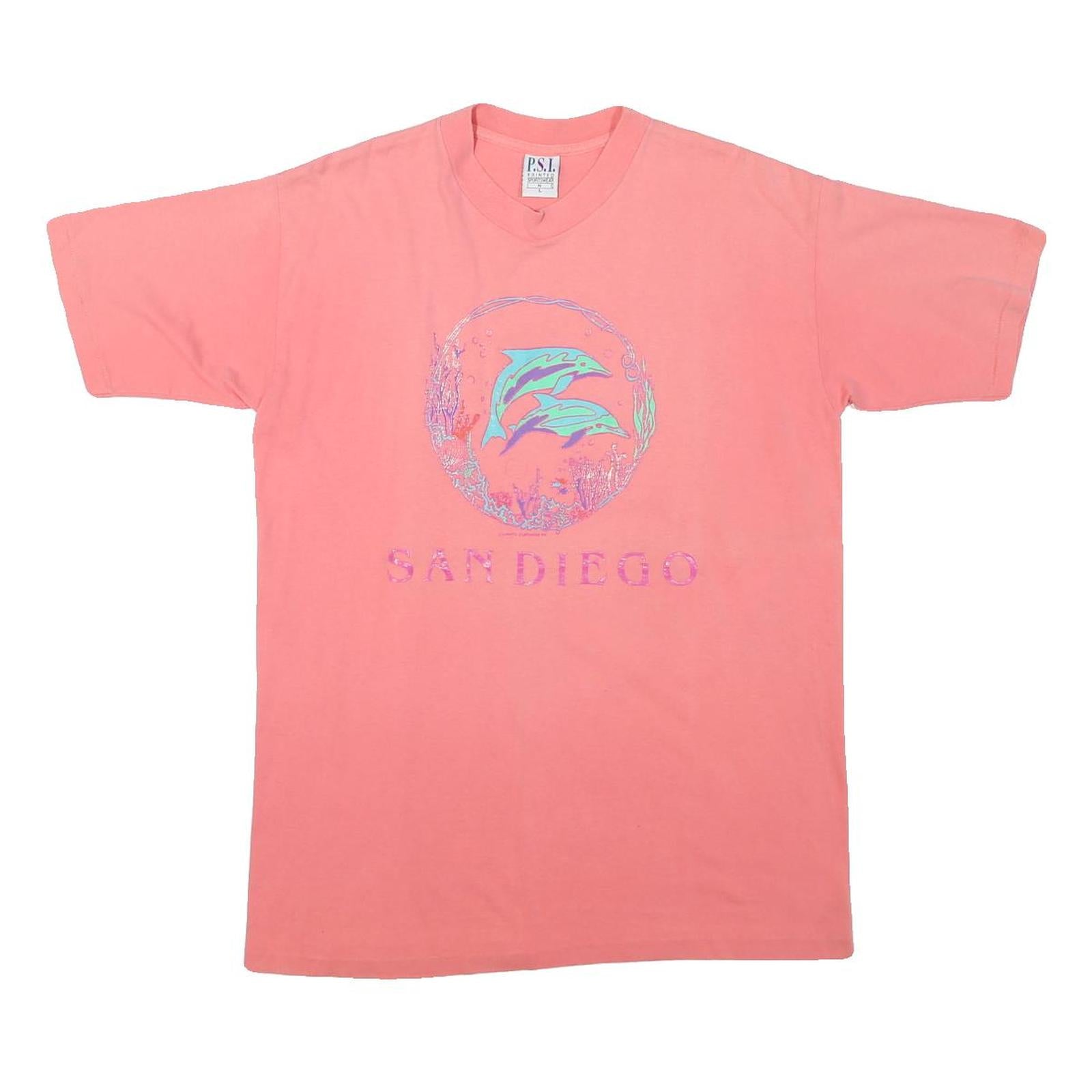 PSI Womens Pink Cotton Blend T-Shirt L Short Sleeve Crew Neck Casual Wear