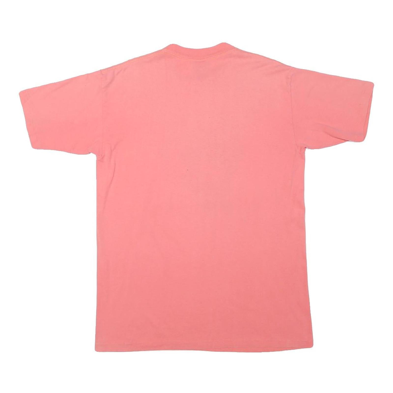 PSI Womens Pink Cotton Blend T-Shirt L Short Sleeve Crew Neck Casual Wear