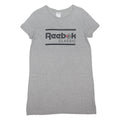 REEBOK Womens Grey Classic Cotton Blend T-Shirt Dress Short Sleeve M Casual