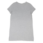 REEBOK Womens Grey Classic Cotton Blend T-Shirt Dress Short Sleeve M Casual