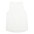 ZEBRA Womens Top White Sleeveless L