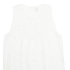 ZEBRA Womens Top White Sleeveless L