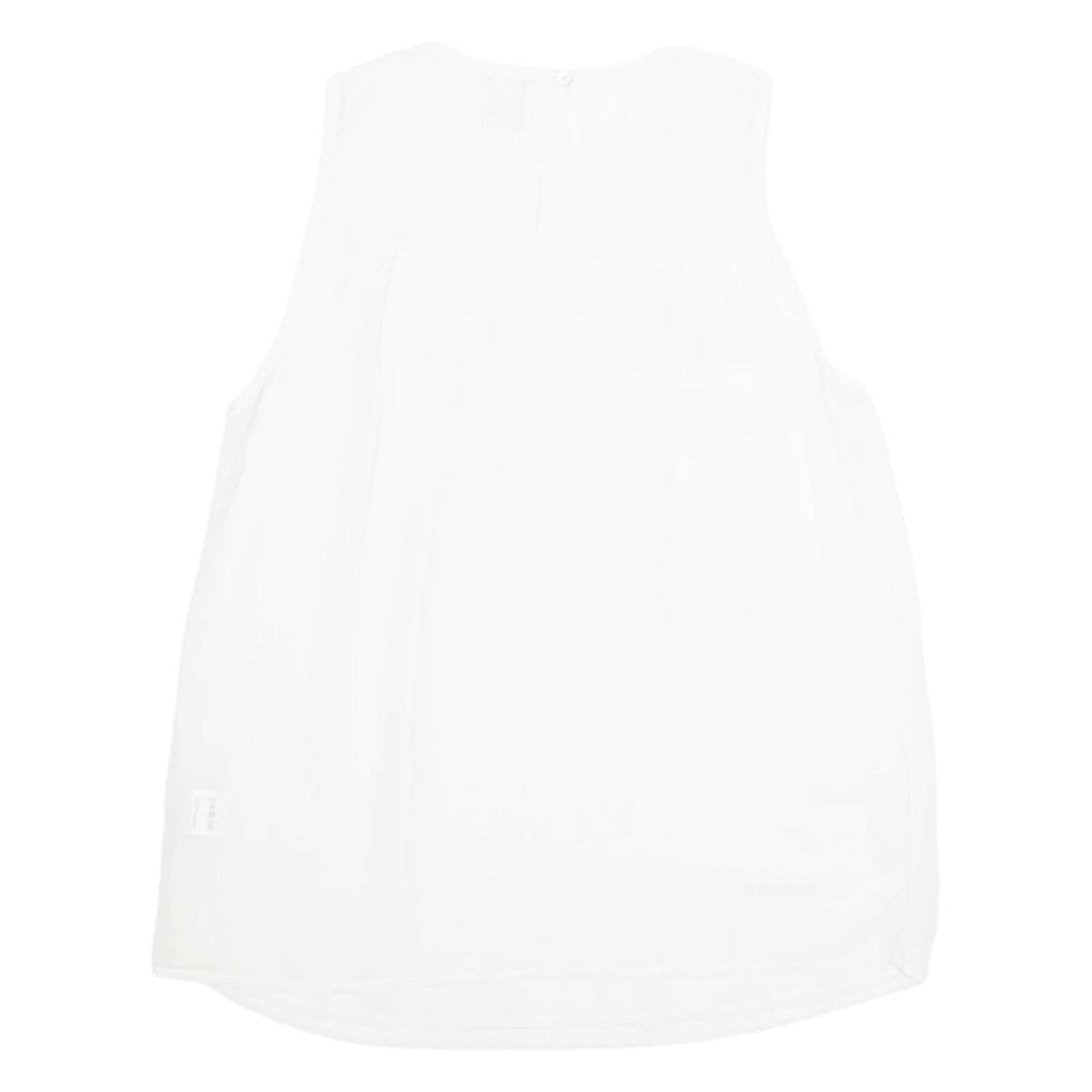 ZEBRA Womens Top White Sleeveless L