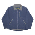 TIMBERLAND Mens Blue XL Jacket Polyester Blend Plain Zip Outdoor Casual