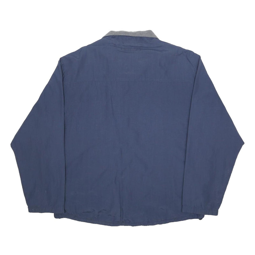 TIMBERLAND Mens Blue XL Jacket Polyester Blend Plain Zip Outdoor Casual