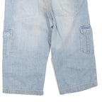 Mens Light Blue Cargo Shorts L W36 Cotton Blend Casual Pockets