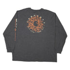 CARHARTT Mens Charcoal Grey Graphic Long Sleeve Crew Neck T-Shirt 2XL