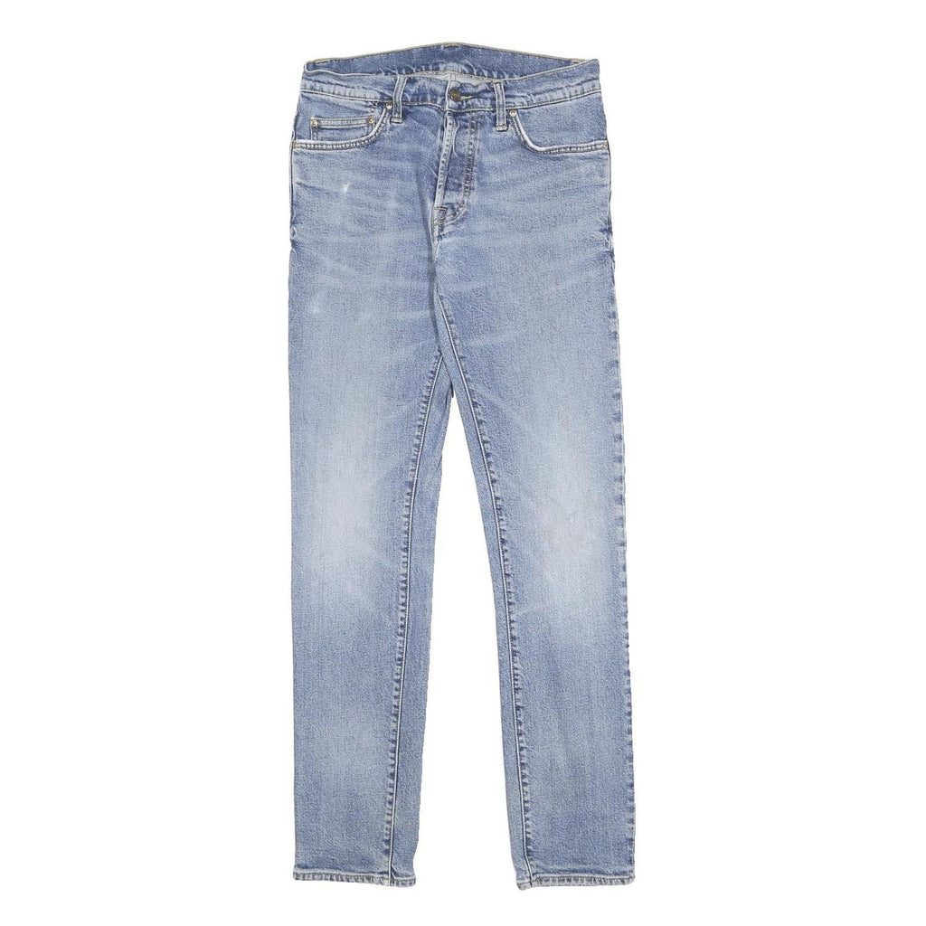 CARHARTT Mens Jeans Blue Slim Skinny Denim Light W29 L32 Cotton Blend Button