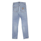 CARHARTT Mens Jeans Blue Slim Skinny Denim Light W29 L32 Cotton Blend Button