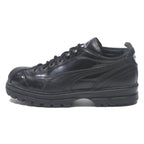 PUMA Mens Lace-Up Trainers Black Leather UK 6 Casual Comfort Durable