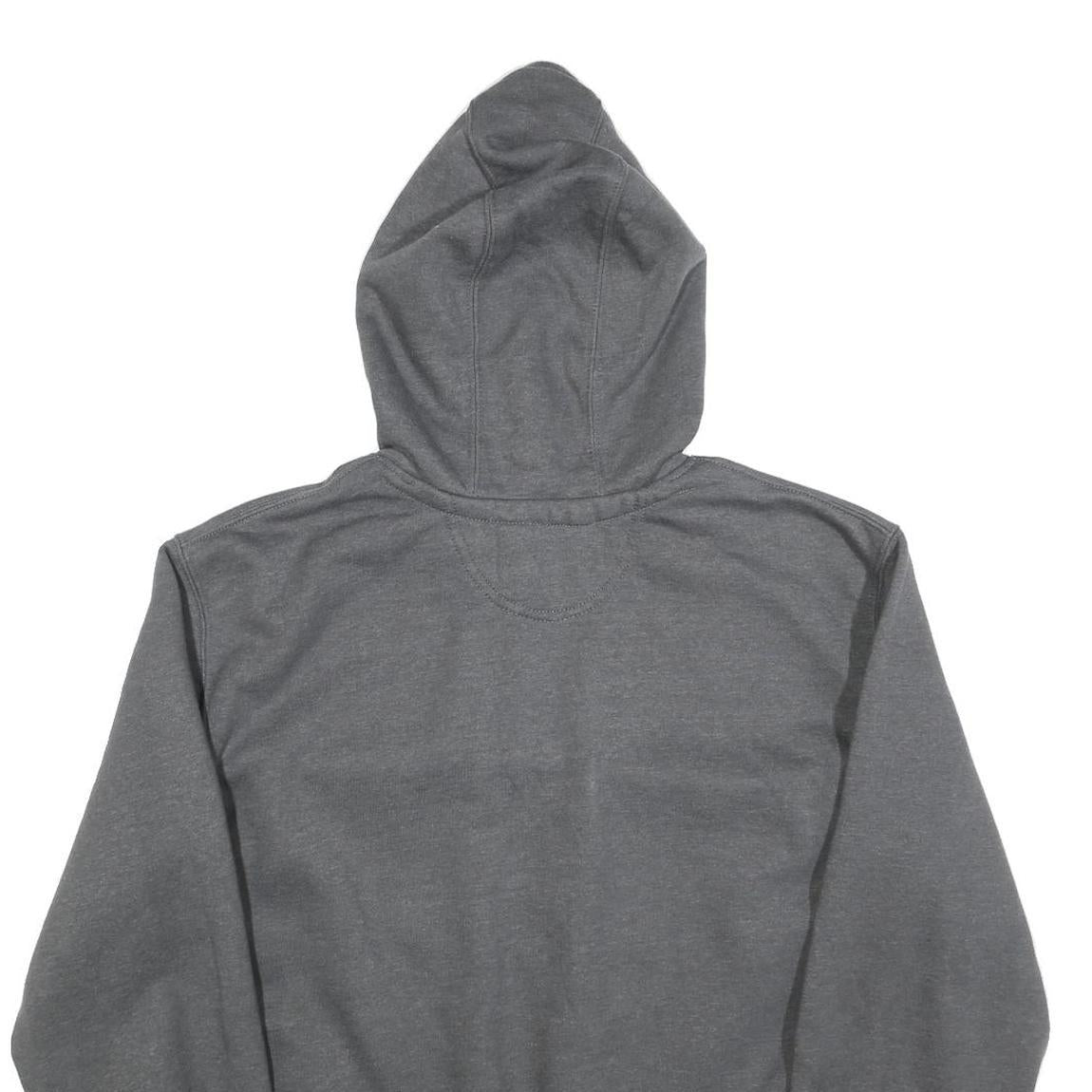 CARHARTT Mens Grey Hoodie L Cotton Pullover Pocket Casual Workwear Sweatshirt