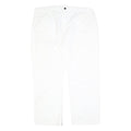 DICKIES Mens Cotton Blend White Relaxed Straight Trousers W40 L30 Workwear