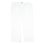 DICKIES Mens Cotton Blend White Relaxed Straight Trousers W40 L30 Workwear