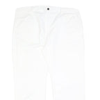 DICKIES Mens Cotton Blend White Relaxed Straight Trousers W40 L30 Workwear