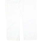 DICKIES Mens Cotton Blend White Relaxed Straight Trousers W40 L30 Workwear