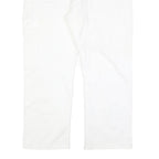 DICKIES Mens Cotton Blend White Relaxed Straight Trousers W40 L30 Workwear