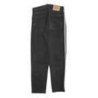 LEVI'S 501 Womens Regular Jeans Black Denim W28 L27 Button Closure Casual