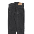 LEVI'S 501 Womens Regular Jeans Black Denim W28 L27 Button Closure Casual