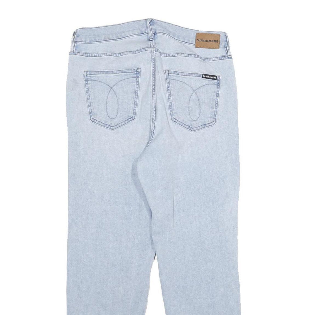 CALVIN KLEIN JEANS Womens Jeans Blue Relaxed Straight Denim Light W30 L28 Zip