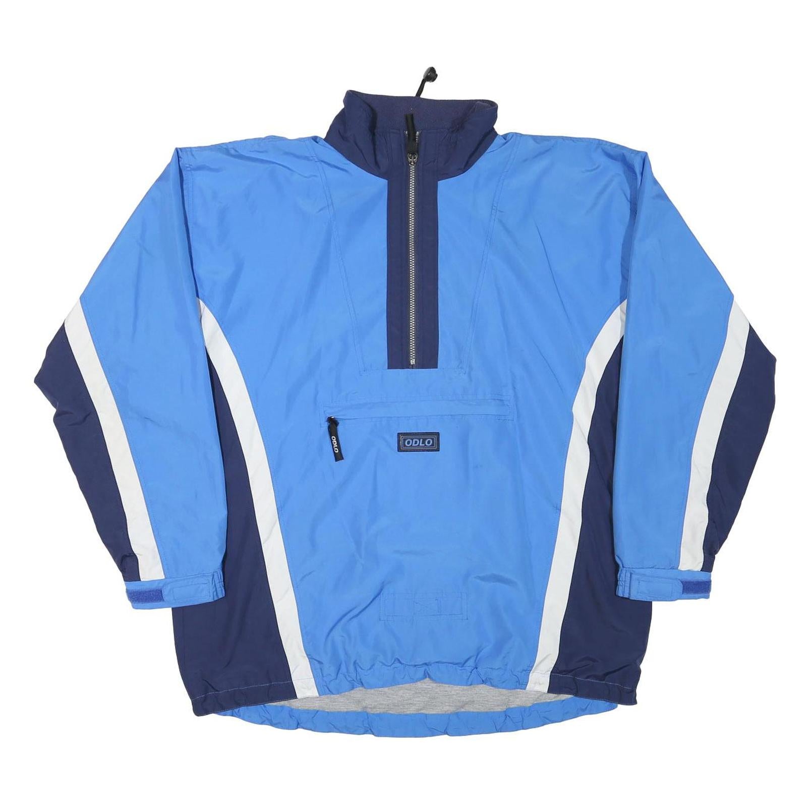 ODLO Mens Blue & Navy Lightweight Zip Track Jacket XL Polyester Sportswear