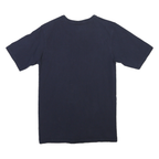 CHAMPION Mens Navy Blue Graphic T-Shirt S Short Sleeve Crew Neck Cotton Blend