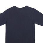 CHAMPION Mens Navy Blue Graphic T-Shirt S Short Sleeve Crew Neck Cotton Blend