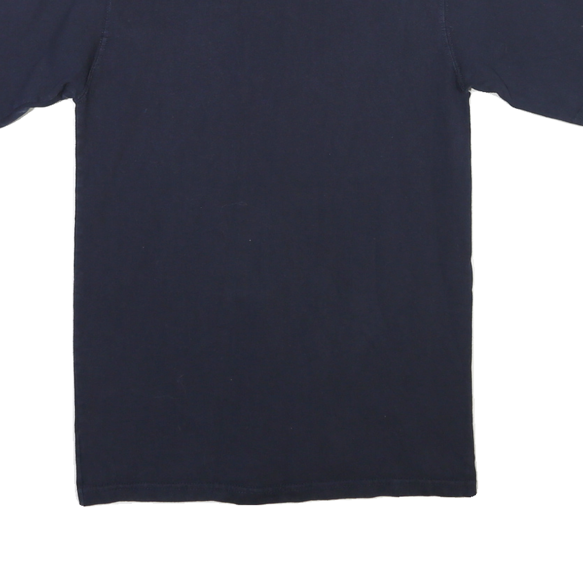 CHAMPION Mens Navy Blue Graphic T-Shirt S Short Sleeve Crew Neck Cotton Blend