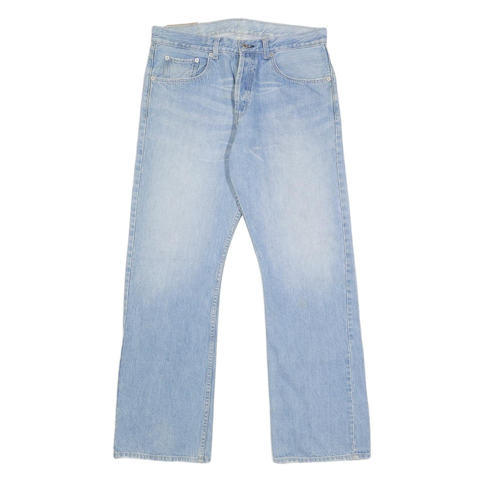 LEVI'S Mens Jeans Blue Regular Straight Denim Light W34 L32 Classic Button Fly