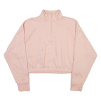 ADIDAS Womens Sweatshirt Pink 1/4 Zip M