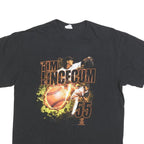 DELTA Mens Black Tim Lincecum Baseball Graphic T-Shirt L Short Sleeve Crew Neck