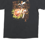 DELTA Mens Black Tim Lincecum Baseball Graphic T-Shirt L Short Sleeve Crew Neck