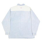 WAIKIKI Mens Blue & Cream Cotton Shirt S Vintage Button Shirt Long Sleeve