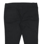 WALLIS Womens Black Regular Fit Straight Leg Cotton Blend Trousers W38 L22