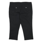 WALLIS Womens Black Regular Fit Straight Leg Cotton Blend Trousers W38 L22