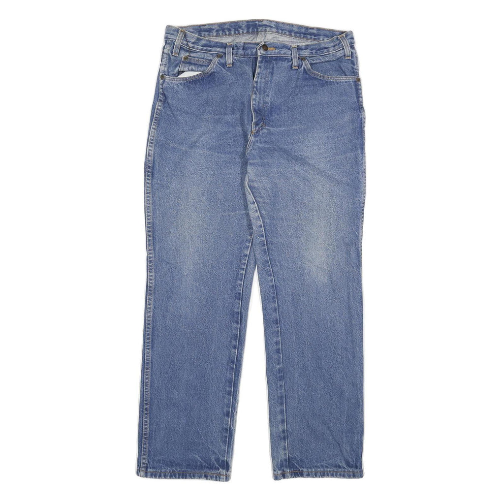 DICKIES Mens Regular Fit Blue Denim Jeans W34 L30 Classic Zip Cotton Blend