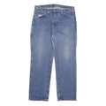 DICKIES Mens Regular Fit Blue Denim Jeans W34 L30 Classic Zip Cotton Blend